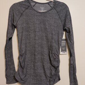 Athleta Speedlight Heathered Long Sleeve Top Norwegian Grey S NWT